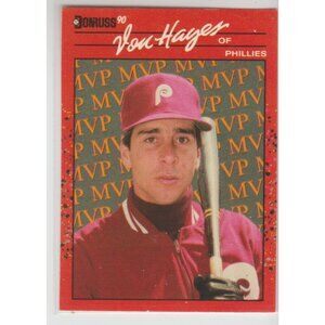 Von Hayes 1990 Donruss Error / No dot after INC.